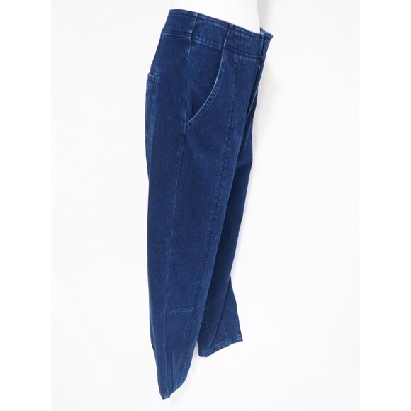 Pilcro Anthropologie Blue Dark Wash Denim Straight Leg High Rise Jeans, Size 27 - Picture 4 of 16